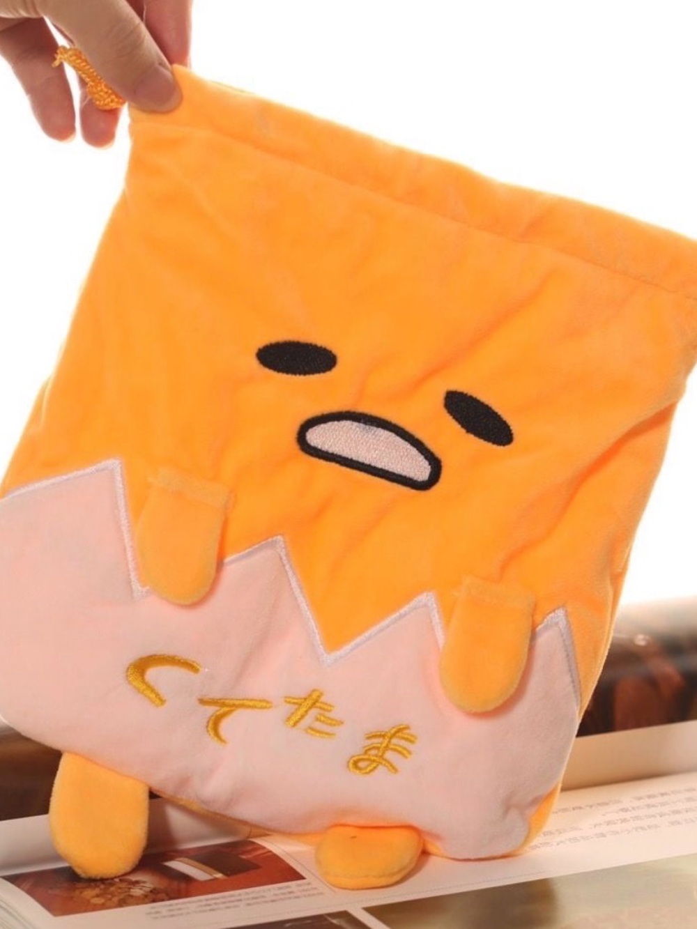 Brand new Gudetama drawstring bag